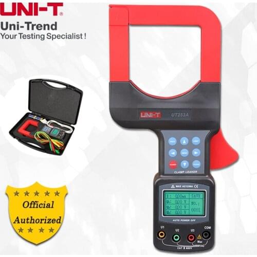 UNI-T UT253A/UT253B Large Jaws Leakage Current Clamp Meter; RS-232 Data Transfer, Data Storage, LCD Backlighting