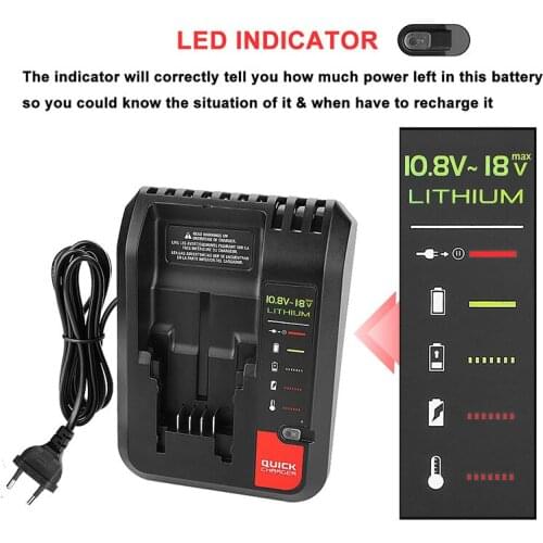 PCC692L Li-ion Battery Charger For Black Decker Porter Cable Stanley 10.8V 14.4V 18V PCC690L L2AFC FMC690L FMC688L 686L Freeship