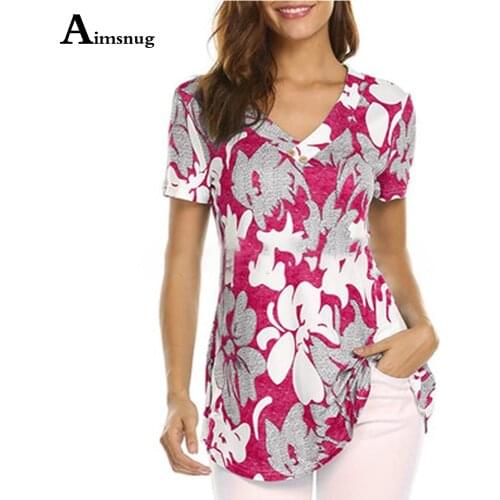 Plus Size 5xl Ladies Elegant Leisure Casual T-shirt Model Flower Print V-neck Loose Womens Top Clothing 2021 Summer Tees shirt