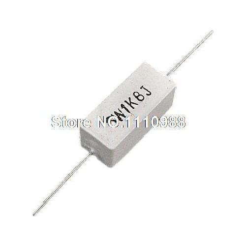 10 Pcs 5 Watt 1800 Ohm 5% Fixed Cement Power Resistors