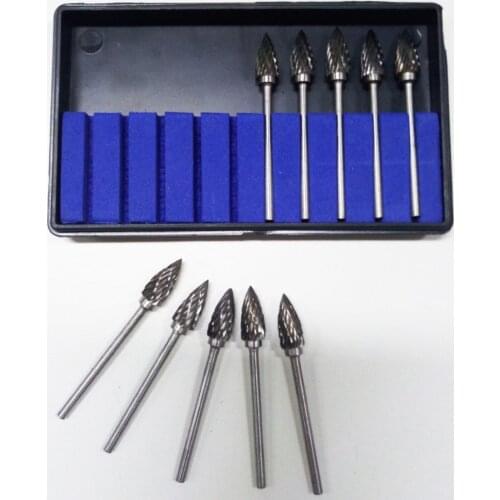 10 piece/box tungsten carbide burs steel dental burs diamond burs dental lab material tungsten steel grinding head rotary burs