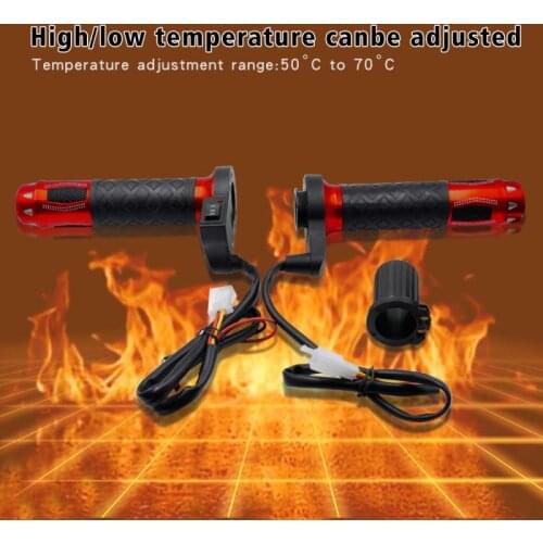 2PCS Motorcycle Electric heating warm handlebar cover 12V 25W modified aluminum alloy heating Temperature For winter