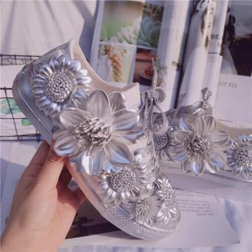 21 new handmade womens shoes fashion rhinestone leather flowers dream butterfly old dirty shoes casual shoes