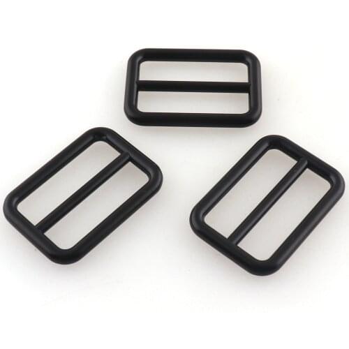 25mm Belt Strap Buckle Adjuster Clasp Slide Buckle Hook Lanyard Balck Bag Handbag Purse Luggage Webbing Making Hardware Supplies