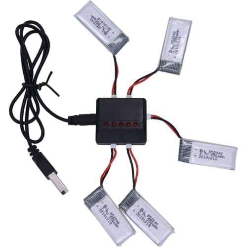3.7V 550mAh Lipo Battery and usb Charger for JXD 523 523W H43WH RC Quadcopter Drone 852040 3.7 V 550 mAh Lipo Battery