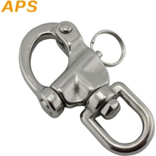 316 Stainless Steel Swivel Shackle Quick Release Boat Anchor Chain Eye Shackle Swivel Snap Hook for Marine Architectural