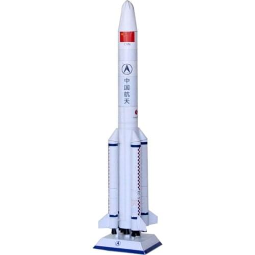 3D Paper Model Long March 5 Rocket Puzzle Student Manual DIY Origami Class Aerospace Science and Technology Toy