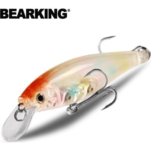 5pcs/lot BEARKING 78mm 9.2g Minnow Fishing Lures dive 0.8-1.2m 3D Eyes Artificial Hard Bait Pesca Sinking Wobblers Tackle Crankb