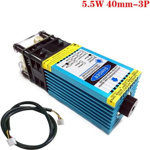 5500mw 450nm Focusing Blue Laser Module Laser Engraving Cutting TTL / PWM control