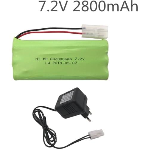 2800mah 7.2v rechargeable battery With Charger pack battery nimh 7.2v aa nimh battery For Remote control electric toy tool boat