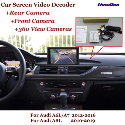Car DVR Reverse Image Decoder 360 Rear View Front Camera HD Original Screen Upgrade For Audi A6L A7 A8L VGA LVDS Interface