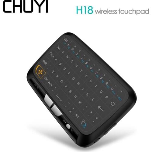 Wireless 2.4G Mini Air Mouse Keyboard Full Screen Touch QWERTY Portable Keypad Small Hand With Touchpad For Android Smart TV PC