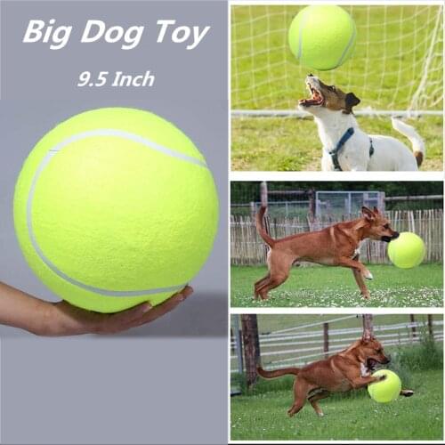 Big Giant Pet Dog Puppy Tennis Ball Pet Chew Toy Dog Inflatable Outdoor Ball with Natural Rubber Dog Toys Signature Pet Toy
