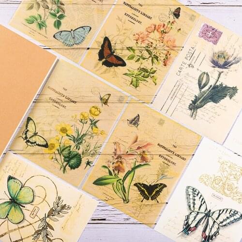Retro botanical book page series background paper DIY scrapbooking album journal diary happy planner bottoming decorative papers