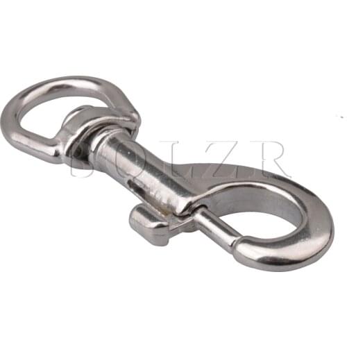 BQLZR Stainless Steel Industries Swivel Round Eye Bolt Snap Key Chain Clip 80mm