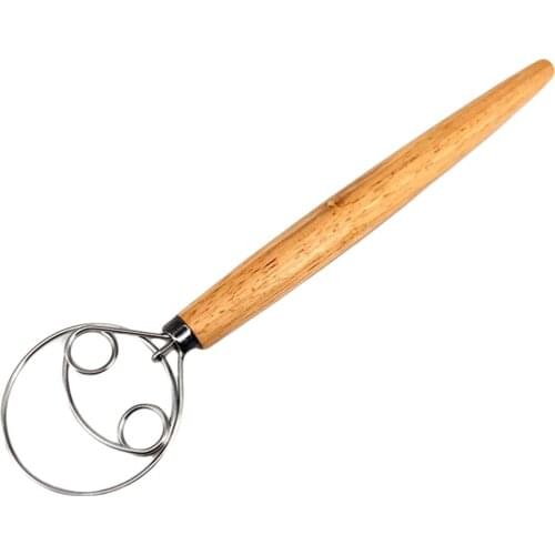 Danish Dough Stainless Steel Danish Dough Whisk Baking Pastry Blender Egg Beater Tools for Bread Making