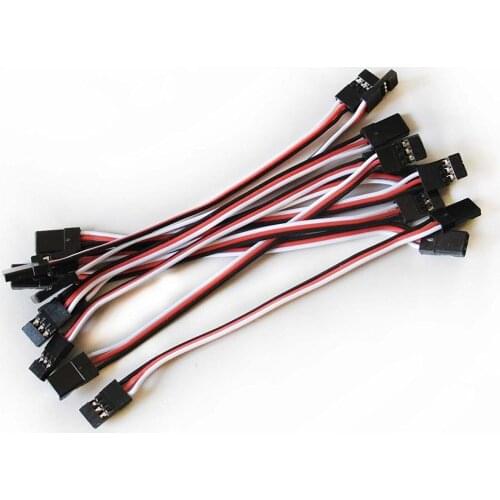 EBOYU(TM) 10pcs * 15cm Male to Male Jr Plug Servo Extension Lead Wire Cable 150mm