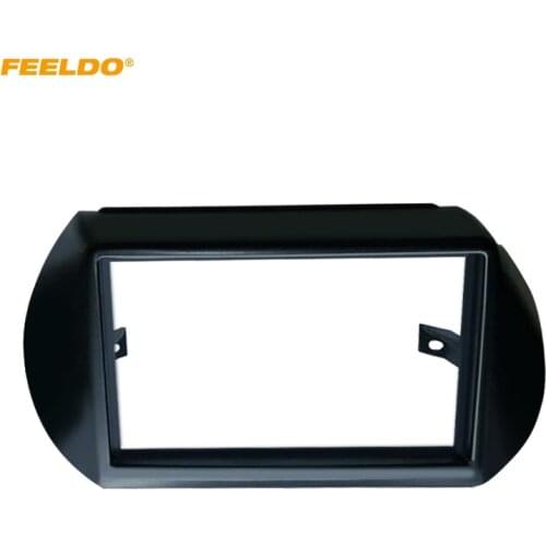 FEELDO Car Audio Radio Panel Fascia Frame for Citroen Nemo Peugeot Bipper FIAT Fiorino/Qubo Stereo 2DIN Dash Frame Mount Trim