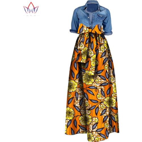 Summer Woman Long Maxi Skirt For Women African Dashiki For Women Bazin Riche Robe Longue Femme Plus Size Skirt Natural Wy1036