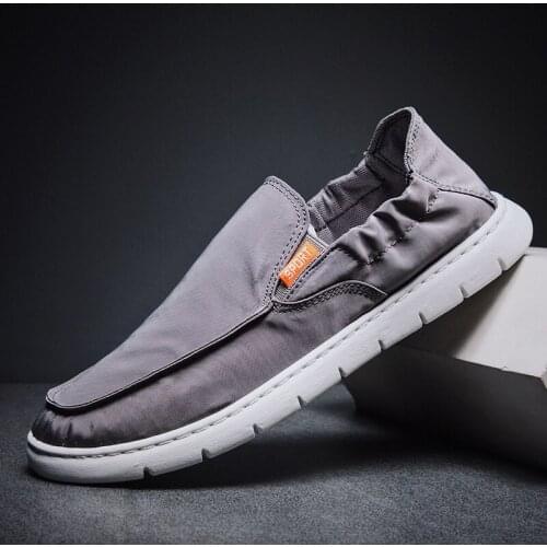 Mens Casual Canvas Shoes Non-slip Comfortable Fashion Breathable Outdoor Activity Shoes 2021 New One-step Breathable Sneakers