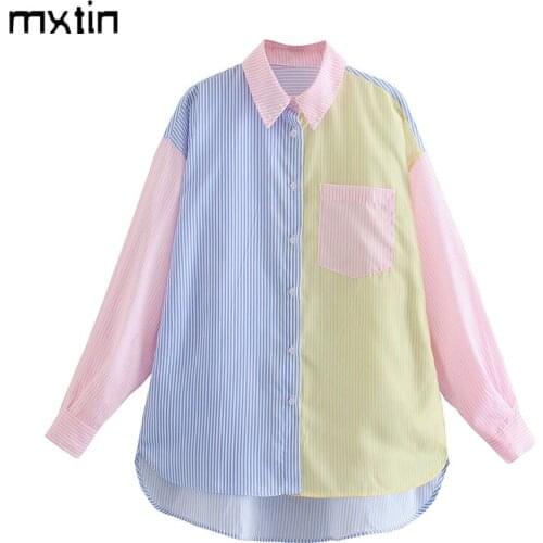 Цветные блузки Mxtin China At AliExpress