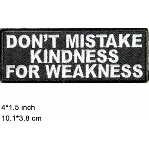 Letters Mistake Kindness Patch Clothes patches for Clothing Novelty Patch