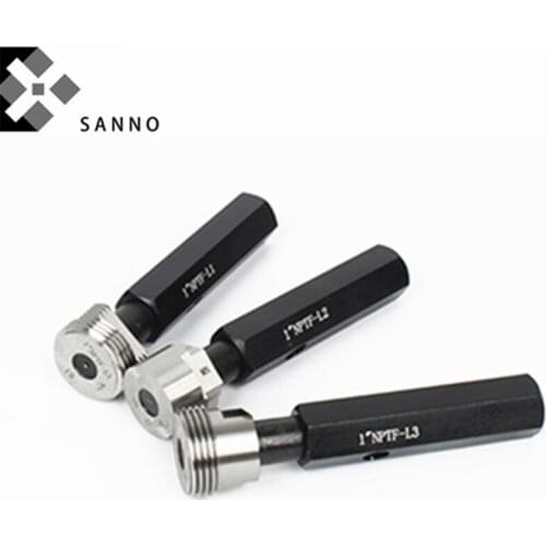 NPTF 1/8 3/8 1/4 L1 L2 L3 60 degree American system taper pipe thread plug gauge smooth plug gage measuring go nogo