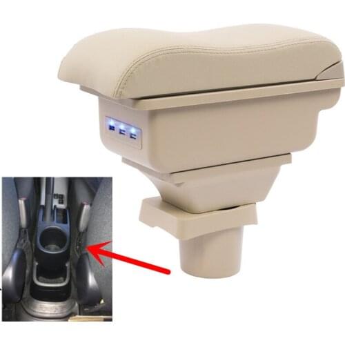 For ToyotaPrius C Prius C armrest box central Store content Storage box Aqua armrest box with cup holder ashtray USB interface