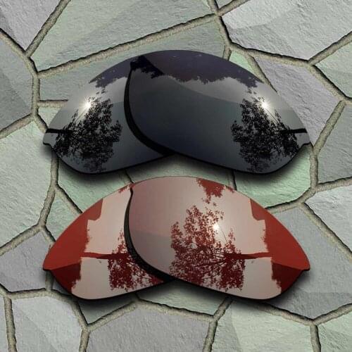Grey Black&Bronze Brown Sunglasses Polarized Replacement Lenses for Oakley Half Jacket