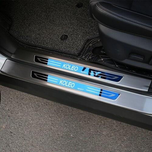 Stainless steel welcome pedal red or blue for Renault Koleos for Samsung QM6 2017 2018 Accessories