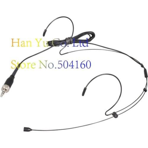 Professional black Headset Condenser Microphone Speech Headworn Microfone for Sennheiser Wireless System 3.5mm Screw Jack Mic