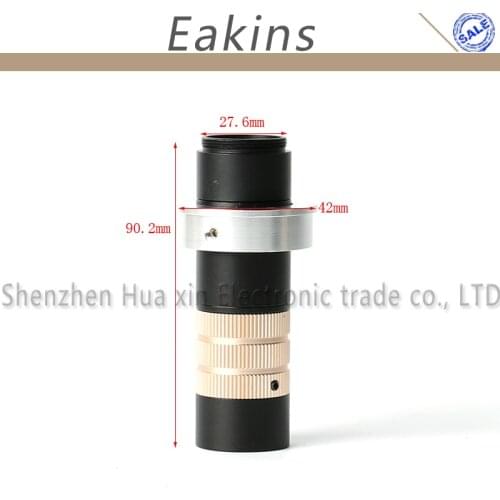 CCD Industry Video Microscope Camera C/CS C-mount Lens Glass 80-200X Zoom Eyepiece Magnifier 100mm-160mm Working Distance