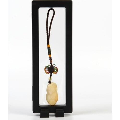 180*70*20mm Transparent PET Membrane box Holder Floating Display Case Earring Gems Ring Jewelry Suspension Packaging Box