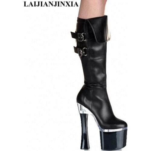 Newest Ladies Fashion Boots 18cm High Heel Long Boots Sexy Boots Pole Dancer Sexy High Heeh Shoes