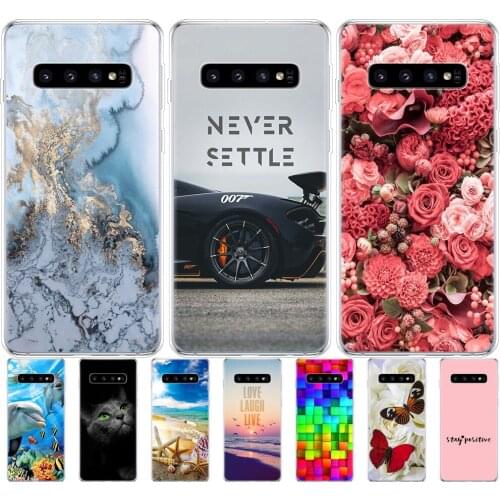 Silicon Case For Samsung Galaxy S10 Soft TPU Phone Cover For Samsung S10 E Case On For Samsung S10 Plus G975F S 10 SM-G973F Bags