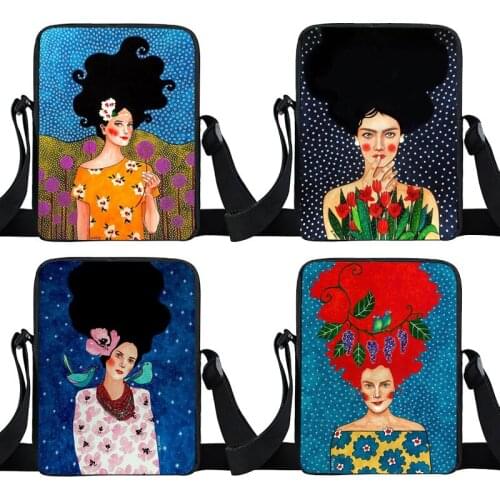 Oil Painting Retro European Paint Girl messenger Bag Fashion Flap Womens Travel Shoulder Cartoon Crossbody Bags Gift