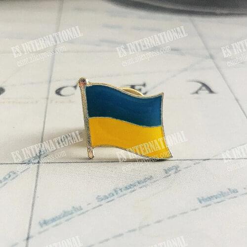 National Flag Metal Lapel Pin Flag Pin Ukraine