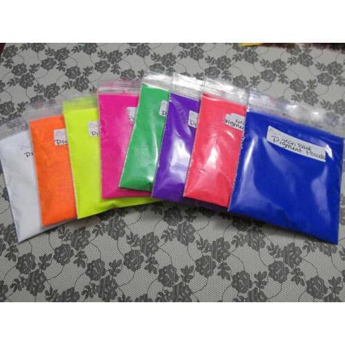 10g/Bag Neon Pigment Powder, Fluorescent Gradient Fluorescence Effect Gradient Pigments Dust. Ombre Neon Pigments Acrylic Powder