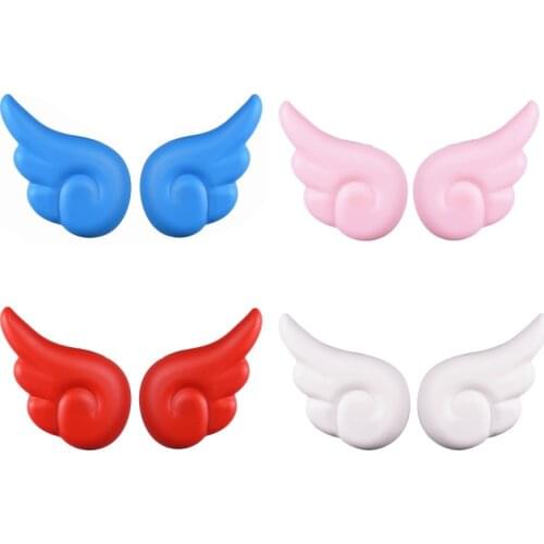 2 Pcs Cute Car Motorcycle Helmet DIY Angel Wing Motocross Full Face Off Road Helmet Decor Accessories Sticker Cosplay