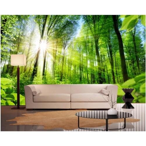 Custom mural 3d photo wallpaper Sunny forest big tree natural scenery home decor living room wallpaper for walls 3 d in rolls