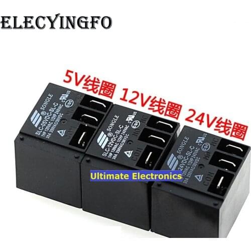 5pcs SLC-05VDC-SL-C SLC-12VDC-SL-C SLC-24VDC-SL-C A set of conversion 5 feet 30A T91 Relays