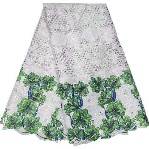 African Cord Lace Fabric High Quality Embroidery Elegant Nigerian Guipure Lace Fabric French Net Lace Wedding Material QX-140