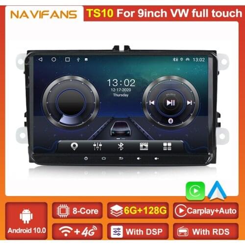 9'' Android 10.0 Car Radio For VW Volkswagen Golf/Polo/Tiguan/Passat/b7/b6/SEAT/leon/Skoda/Octavia GPS Stereo Multimedia Player