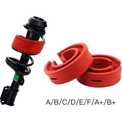 2Pcs Red Color Car Shock Absorber For The Car Buffer Spring Bumper Power Auto-buffers A/B/C/D/E/F Type Springs Bumpers Cushion