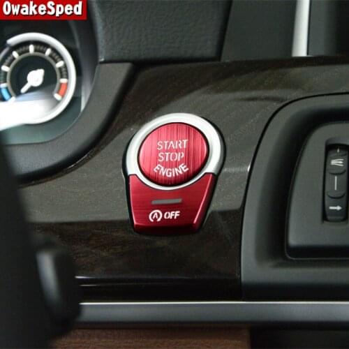 Car Styling START STOP ENGINE Buttons Sequins Decoration Cover Trim For BMW F10 F11 F01 5 Series 5GT 2010-2017 Interior Stickers
