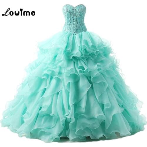 Sparkling Ball Gown Prom Dresses Rhinestone Long Wedding Party Dresses Corset vestidos de 15 anos Evening Gown Robe de Soiree