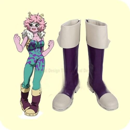 My Hero Academia Boku no Hero Akademia Mina Ashido Cosplay Shoes Boots Womens Halloween Carnival Party Costume Accessories