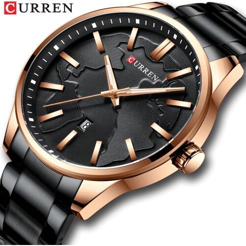 Men Watch CURREN Top Brand Luxury Fashion Quartz Mens Watches Waterproof Black Male Clock Date Sports Relogio Masculino