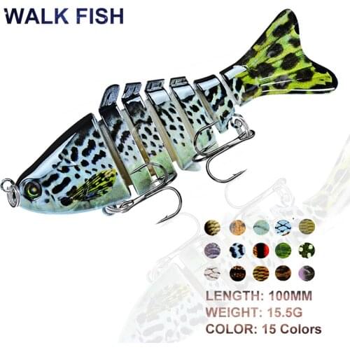 WALK FISH 100mm/15.5g Fishing Lure Artificial Multi-Section Hard Fishing Baits Sinking Wobbler Jointed Fishing Bait Fishing Tool
