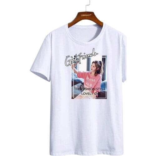 Summer O-neck T-Shirt Women 100% Cotton Girl Printed Short Sleeve Tops Tees Casual Wear Breathable High Quality Streetwear